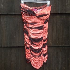 Body-con Orange and black dress